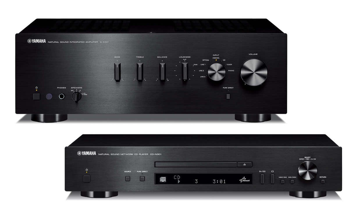 YAMAHA ヤマハ プリメインアンプ / A-S301/CDプレイヤーセット ヤマハ、プリメイン「A-S301」とネットワークプレーヤー「CD-N301」の