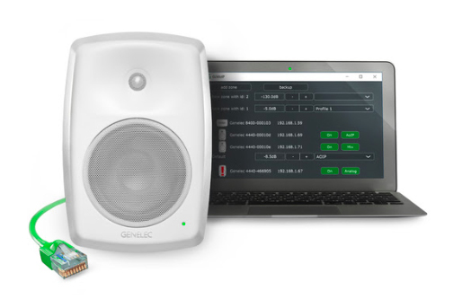 Genelec Lanケーブル1本で電源供給 音声伝送 キャリブレーション等が行える独自規格を発表 Phile Web