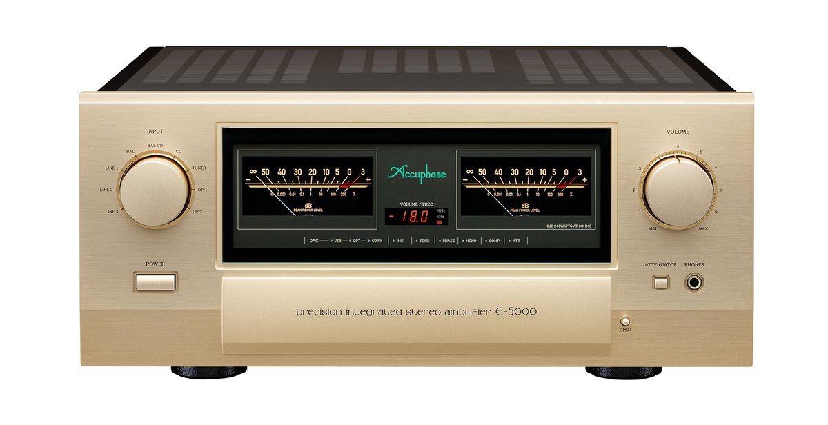 アキュフェーズ、AB級ステレオプリメインのトップモデル「E-5000」。50