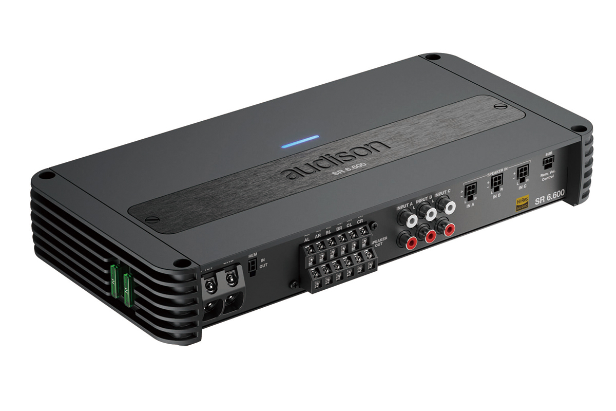 audison VRx6 アンプ トライム、仏audisonよりカーオーディオ用6chパワーアンプ「SR 6.600
