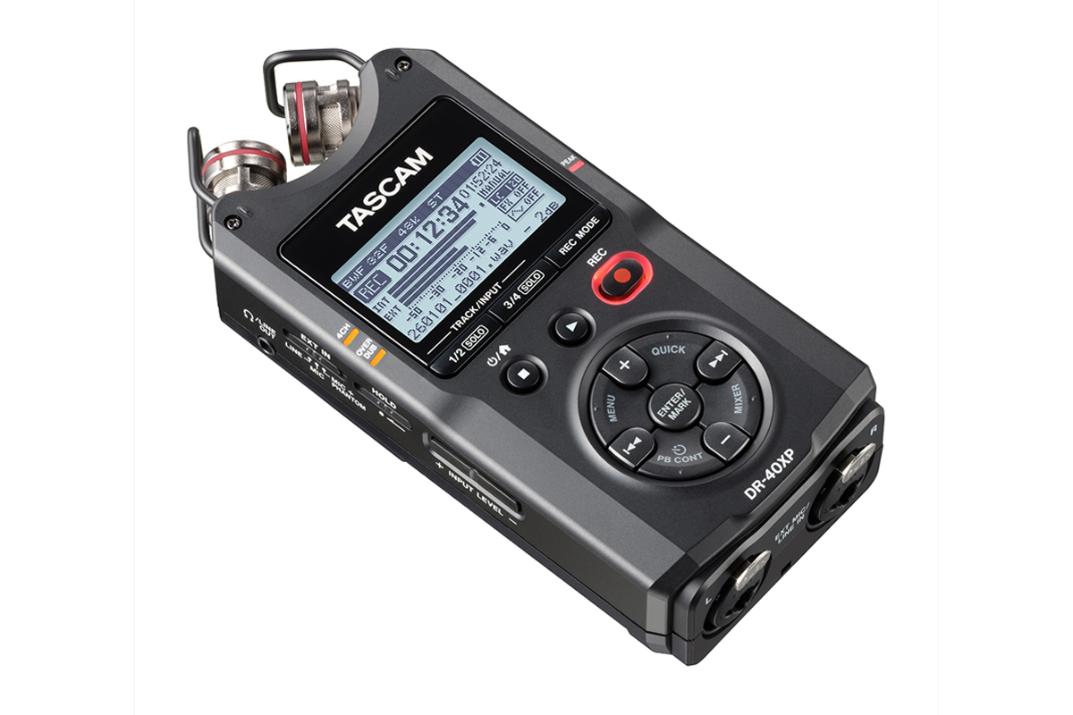 TASCAM、32bitフロート録音対応の4chポータブルレコーダー「DR-40XP
