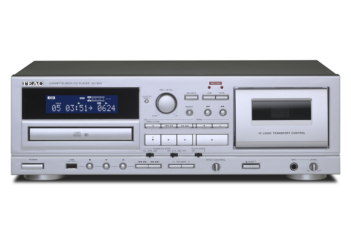 ティアック、カセットデッキ／CDプレーヤー「AD-850」。USBメモリーへのダビングに対応 - PHILE WEB