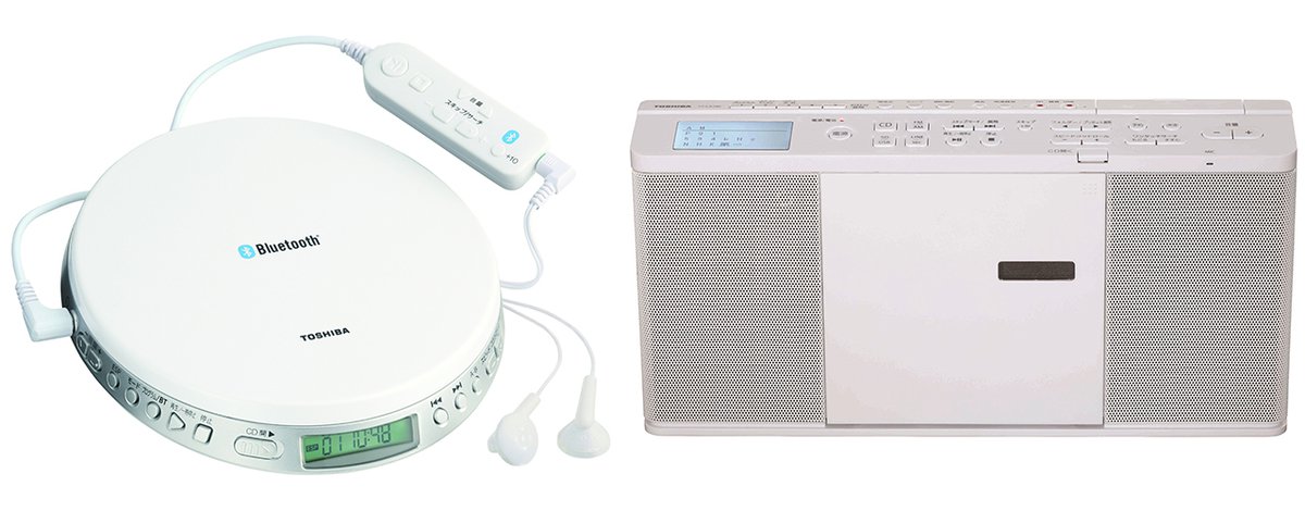 東芝、語学学習向けのBT接続対応ポータブルCDプレーヤーとCDラジオ