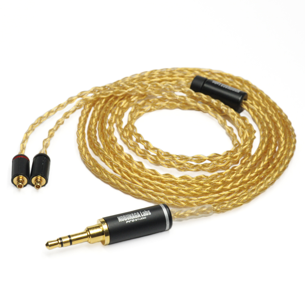 NOBUNAGA Labs SUPREME 篝火 8芯純銀金メッキ MMCX NOBUNAGA Labs、金メッキコート純銀線8芯編みで約3.3万円のリケーブル