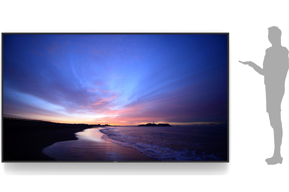 シャープ、世界最大級「120V型8K液晶ディスプレイ」を開発。透過率高め