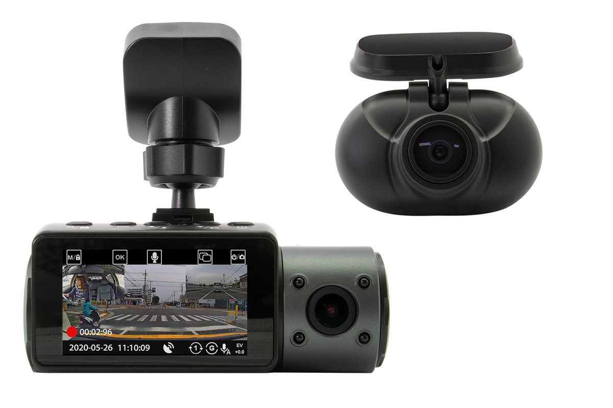 オウルテック、車内も記録できる3カメラ仕様ドライブレコーダー。脇阪