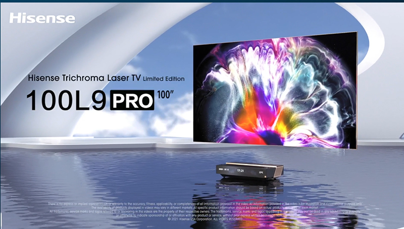 CES＞ハイセンス、TriChroma Laser TV 限定モデル「100L9 PRO」発表