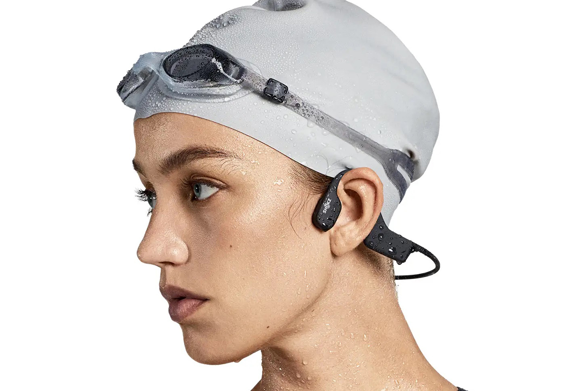 SHOKZ OPEN SWIM 骨伝導MP3オーディオプレーヤー Shokz、水泳でも使える音楽プレーヤー内蔵骨伝導イヤホン「OpenSwim