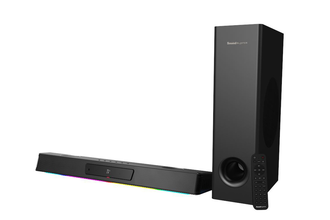 クリエイティブ、サブウーファーを小型化したゲーミングサウンドバー