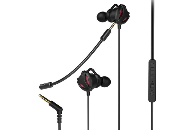 ゲオ、ノイズ低減機能でクリアな音質のゲーミングイヤホン。着脱式