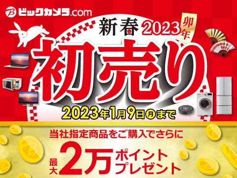 ビックカメラ.com、元旦から初売りセール開催。ポイントアップの