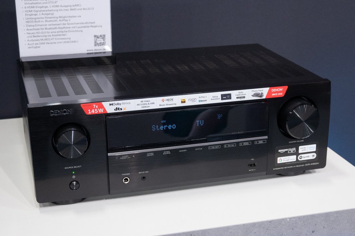 IFA＞デノン、8K映像／3Dオーディオ対応のエントリー7.2ch AVアンプ