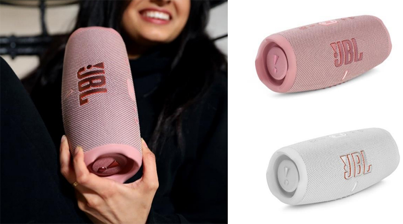 JBL、防水・防塵ポータブルBTスピーカー「CHARGE 5」に新色ピンクと