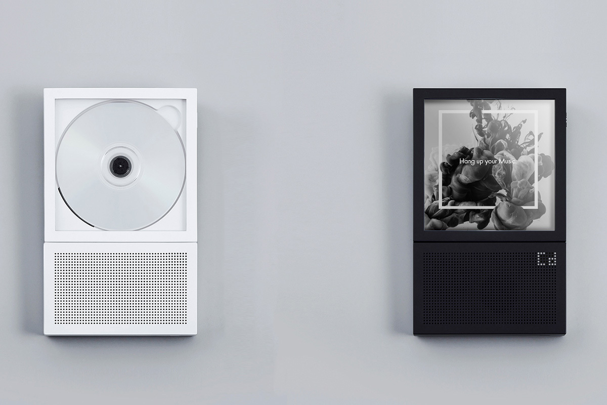 スピーカーを搭載した“ジャケットを飾れる”ワイヤレスCDプレーヤーの