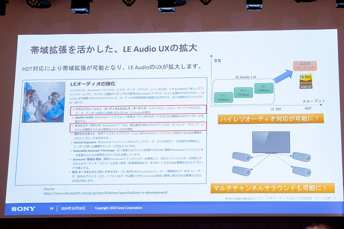 LE Audioでもハイレゾ／マルチチャンネル再生が可能に？Bluetoothの