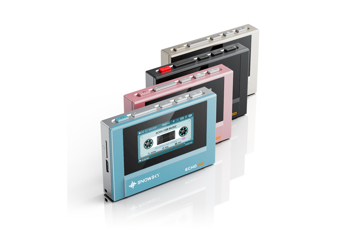 FIIO、カセットテープ風デザインのDAP「ECHO MINI」に音量ボタンの+/-