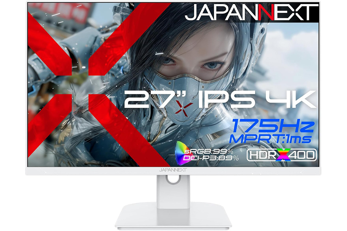 JAPANNEXT、4K／175Hz駆動対応27型ゲーミングモニター3機種。広視野角