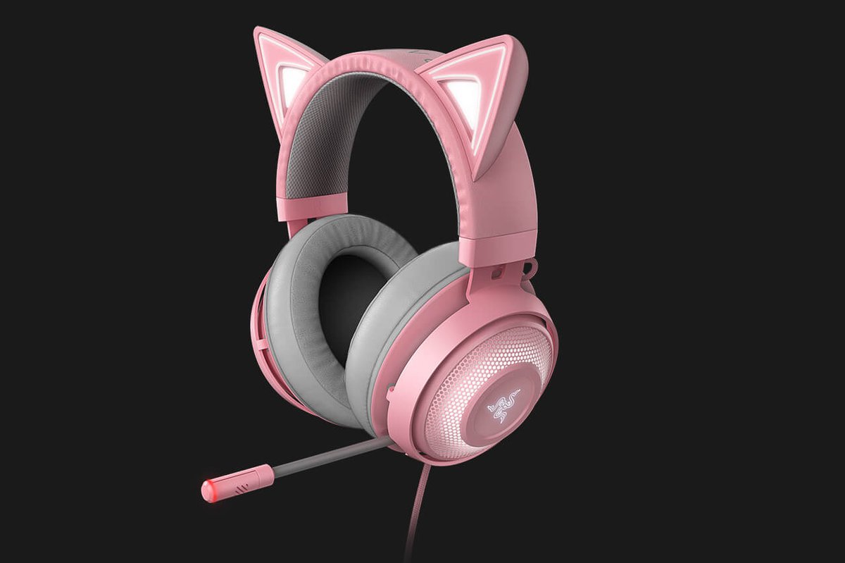 生まれのブランドで Razer Kraken Quartz Pink 猫耳付き Pc タブレット Indonesiadevelopmentforum Com