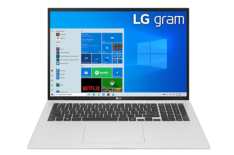 LG gram ホワイトノートPC 17インチ　大画面 見やすい大画面と軽量、長時間、頑丈さ、高性能すべてを兼ね備えた