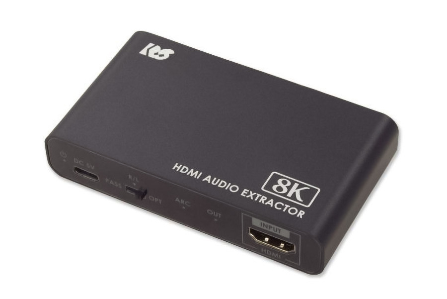 ラトック、8K 60Hzまで対応のHDMIオーディオ分離器「RS-HD2HDA-8K