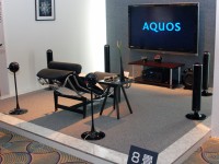 サブウーファー内蔵シャープシアターサラウンドテレビ台AN-ACY1リモコン付 シャープ、HDMIコントロール対応サウンドシステム