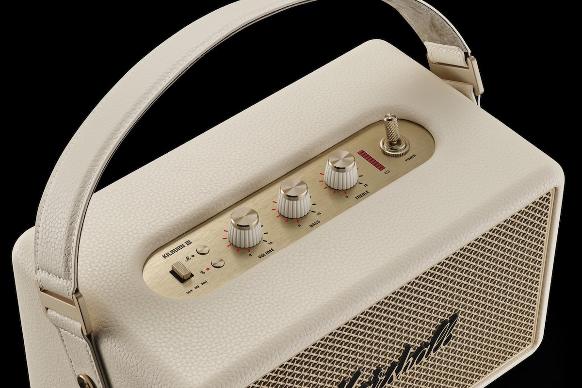 スピーカー・ウーファー Marshall Kilburn lll Cream 50時間を超える連続再生時間を誇るポータブルBluetooth