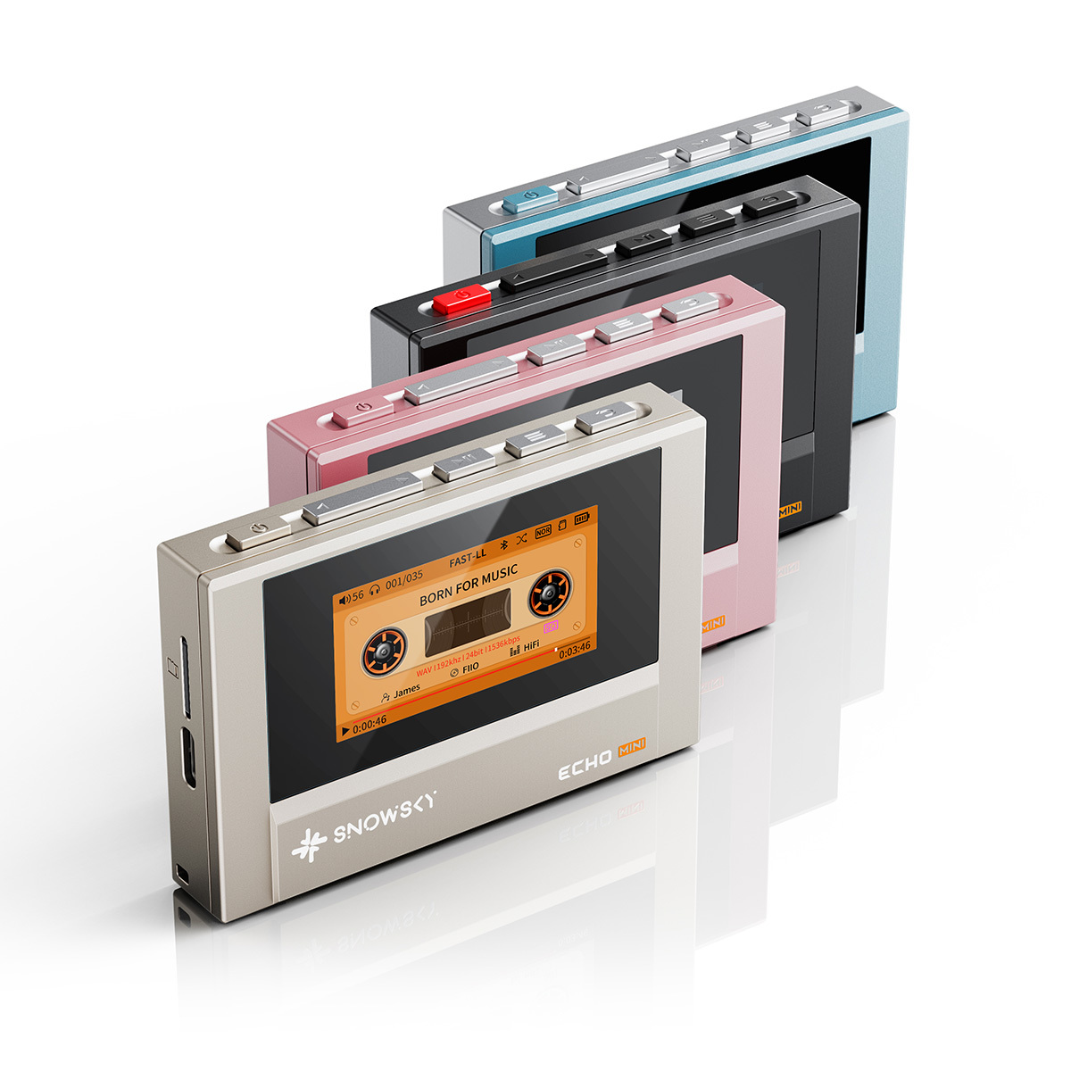 FIIO、カセットテープ風DAP「Snowsky ECHO MINI」に3つの新