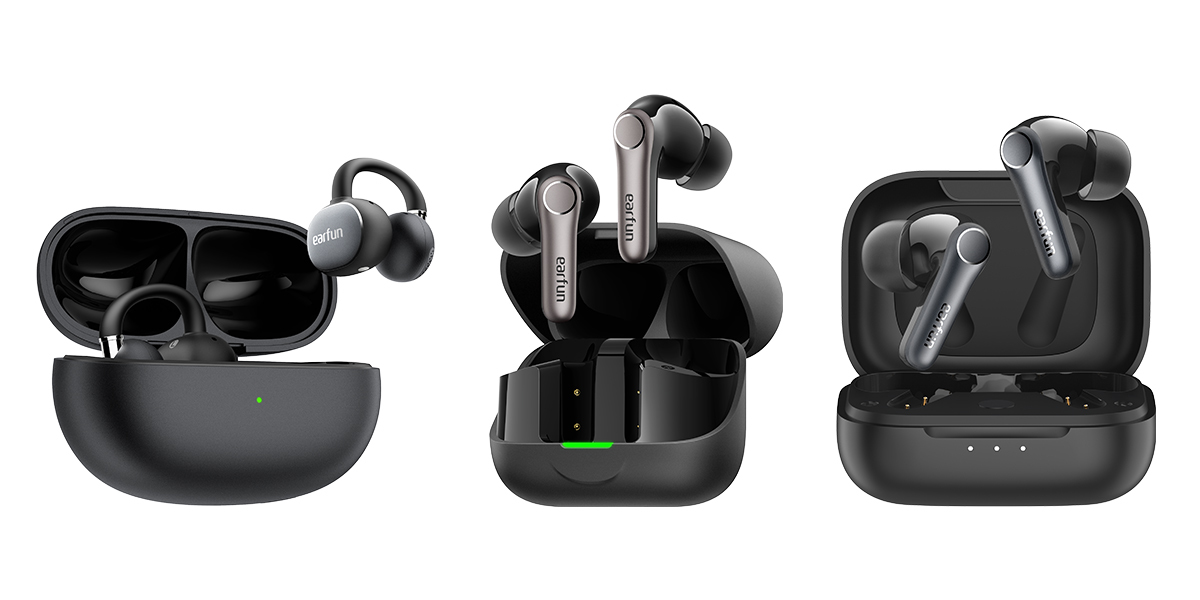 EarFun Clip 2�AEarFun Air Pro 4+�AEarFun Air Pro 4�̐��i�摜