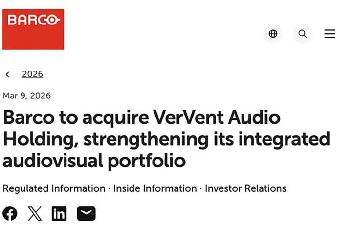 Focal��Naim�̐e���VerVent Audio��Barco�������B��I�ȃI�[�f�B�I�r�W���A���\�����[�V�����񋟂�ڎw��