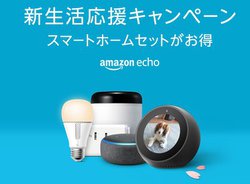 �uAmazon Echo�v�Ȃǁg�X�}�[�g�z�[���Z�b�g�h�������ȁu�V���������L�����y�[���v