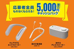 �\�j�[�A��|���X�s�[�J�[�ȂǍő�5,000�~�̃L���b�V���o�b�N�L�����y�[��