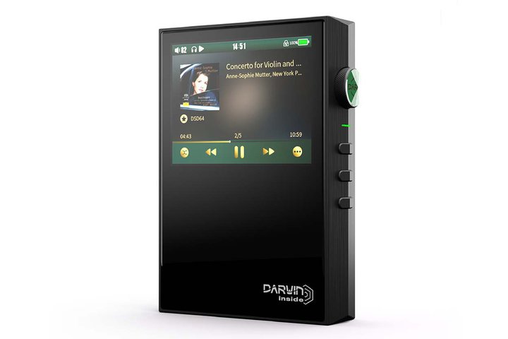 HiBy�AR2R-DAC�̗p�̃R���p�N�gDAP�uRS2�v�B�f���A��microSD�X���b�g����