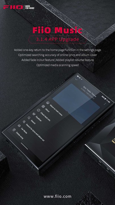 FiiO�A���y�Đ��A�v���uFiiO Music�v�Ƀt�F�[�h�C���^�A�E�g�@�\��v���C���X�g���W���[���@�\��ǉ�