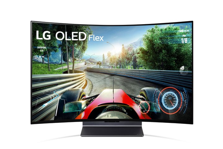 LG�A��ʂ��Ȃ�����42�^�L�@EL�e���r�uLG OLED Flex�v�B44���~�ŗ��N����