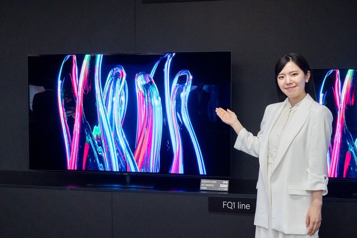 �V���[�v�A4K�L�@EL�e���r�uAQUOS OLED FQ1���C���v�BAI�����Ɖf������������