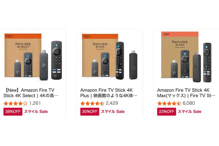 �yAmazon�X�}�C��SALE�z�V�N���XFire TV�V���[�Y�e�킪�����������i�ŏo�i���I�ŐV���f�����Ώۂ�