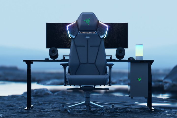 ��CES��Razer�A�v���^�Q�[�~���O�`�F�A�uProject Madison�v�B�X�s�[�J�[�ƃ��C�g�������Q�[���ɍ��킹�ĐU��