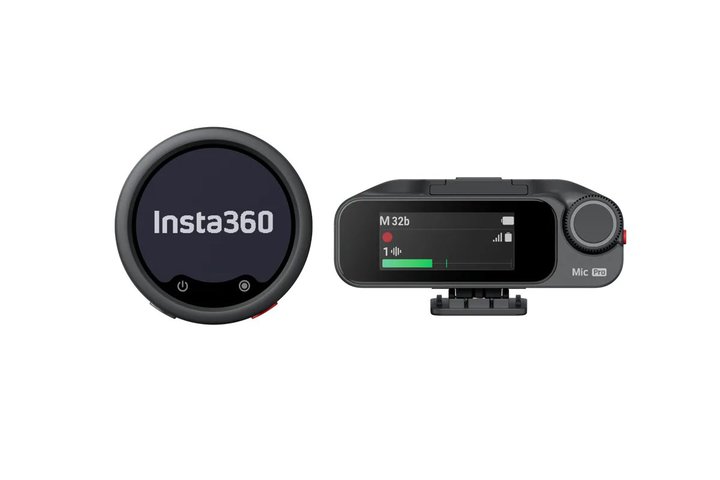 Insta360�A�t���O�V�b�v���C�����X�}�C�N�uMic Pro�v�B�J�X�^�}�C�Y�\��E-ink�f�B�X�v���C����