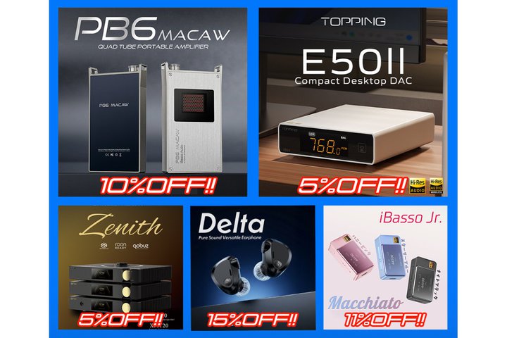 MUSIN�A9/3�܂ŁuAmazon�I�[�f�B�I�Z�[���v�J�ÁBiBasso�^SHANLING�^TOPPING�Ȃǖ�40���i���ő�25���I�t