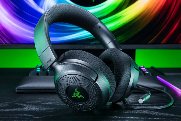 Razer�A�G�o�t�B�[�h�o�b�N�Z�p���ڃQ�[�~���O�w�b�h�Z�b�g�uKraken V4 X Sensa HD Haptics�v
