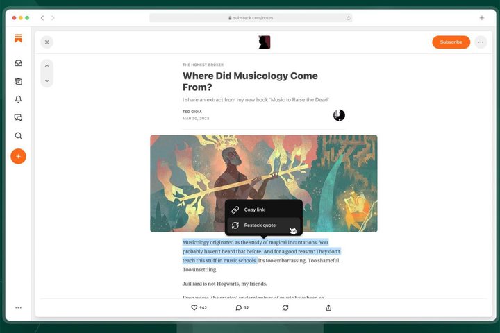 SubstackATwitterƂ̉ΎɂȂV@\uNotesv𐳎J