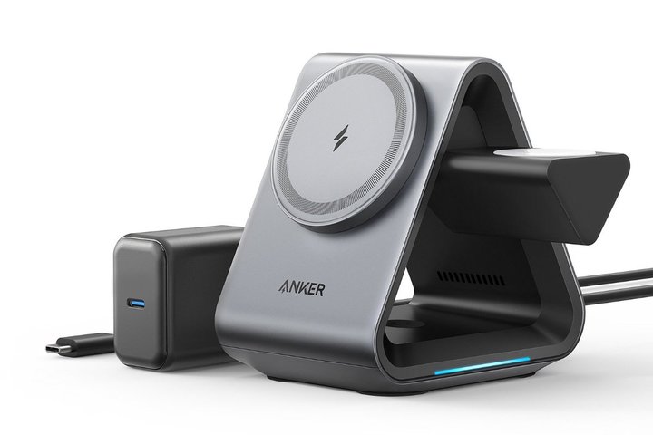 AnkerAMagSafeF؎擾13g[dXe[VhuAnker 737 MagGo Chargeri3-in-1 Stationjv