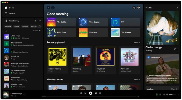 Spotify�A�f�X�N�g�b�v�A�v����UI���V�B���C�A�E�g��O�ς̍ĕ҂Ŏg���₷��