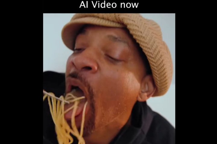 どっちが本物？ ウィル・スミス、AI生成「スパゲティを食べる動画」を自らパロディ化