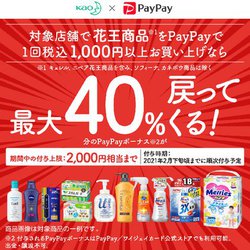 PayPayAuԉi̍wōő40߂ĂvLy[B12/1Jn