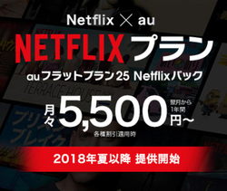 KDDINetflixƖgBlgtƃX}zf[^ZbgŌz5,500~̐Vv