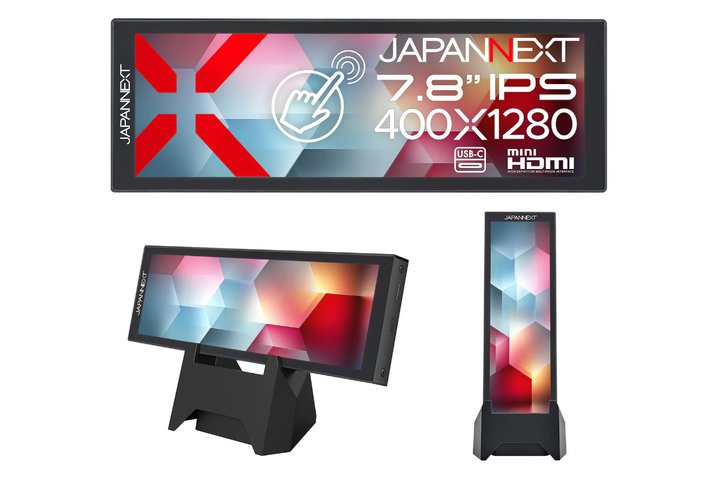 JAPANNEXT�A7.8�^�̏c���^�b�`�Ή����o�C�����j�^�[�uJN-MD-IPST784�v