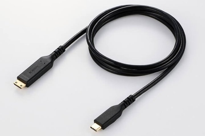 �G���R���A���o�C�����j�^�[�ւ̉f���o�͂Ɏg����4K/60Hz�Ή���USB-C to Mini HDMI�ϊ��P�[�u��