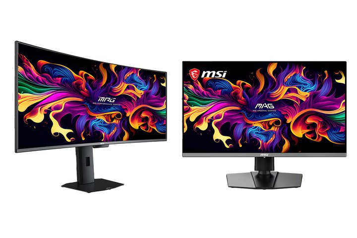 MSI�ARGB�X�g���C�v�^5�w�^���f��QD-OLED���ڂ�34�^�ȖʃQ�[�~���O���j�^�[